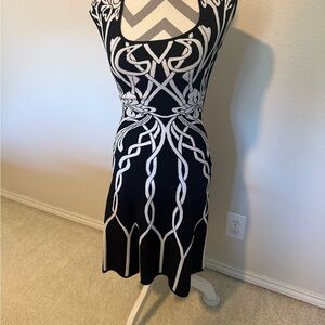 New Without Tags Marciano Black and White Midi Dress